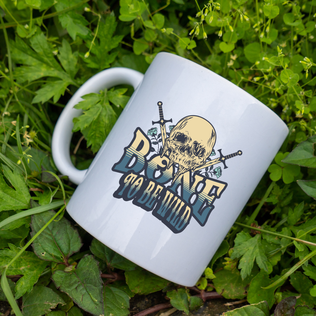 Bone To Be Wild – the perfect rebellious mug for spooky coffee lovers.