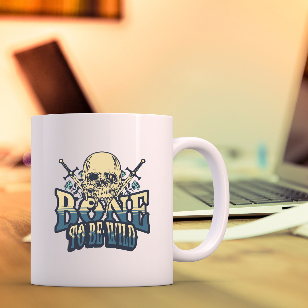 Bone To Be Wild – the perfect rebellious mug for spooky coffee lovers.