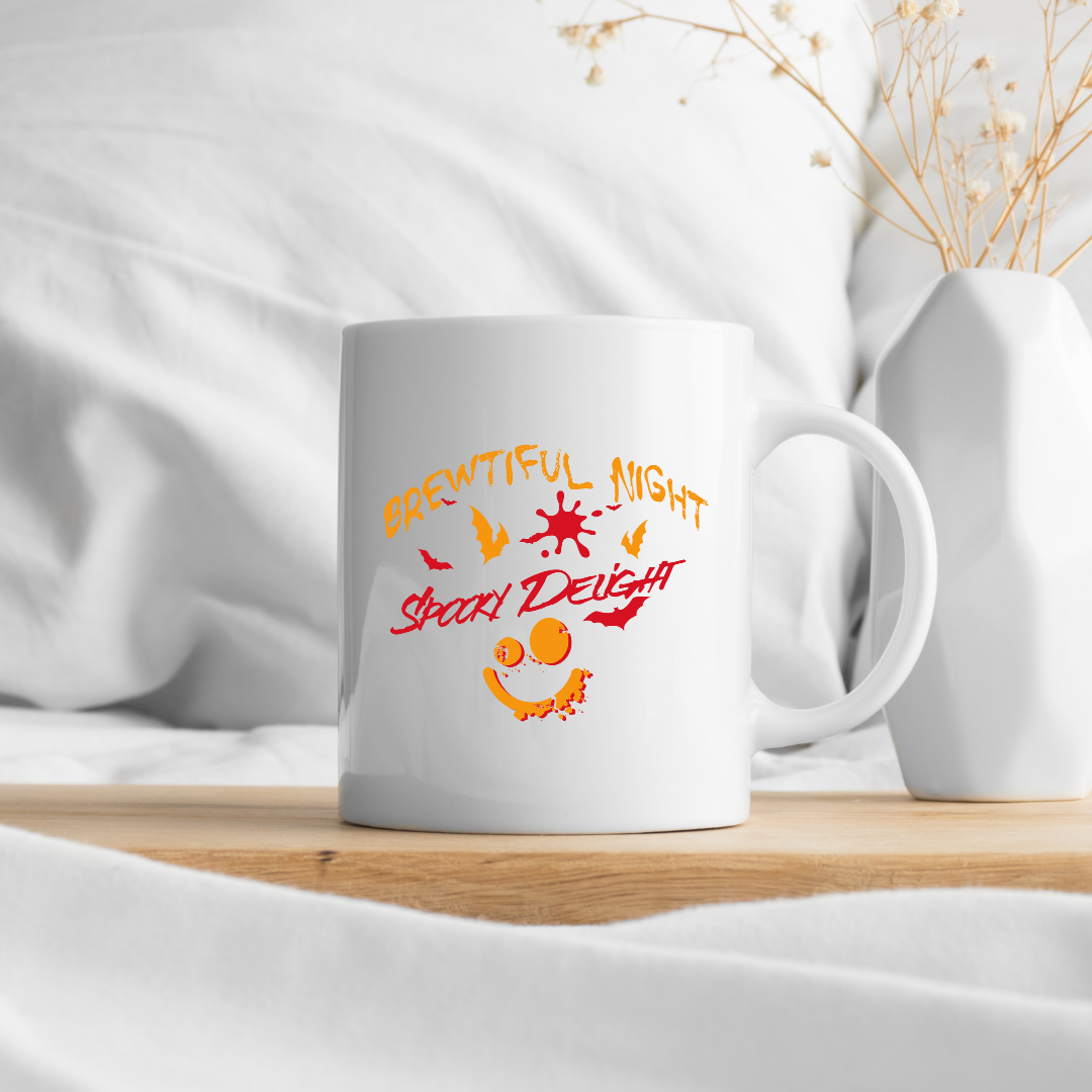 Brewtiful Night Spooky Delight – the perfect enchanting mug for moonlit coffee lovers.
