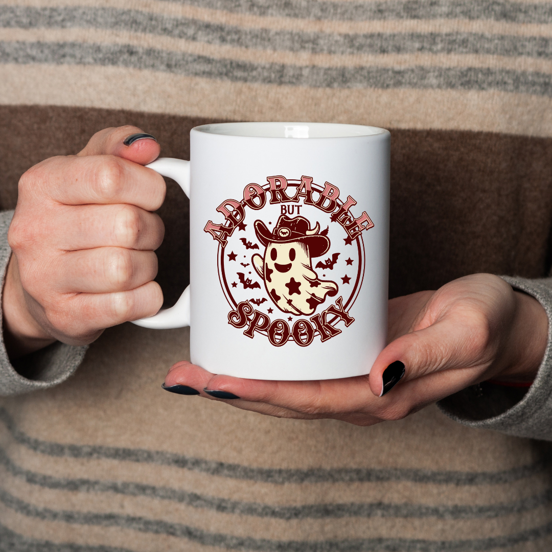 Adorable Spooky – the perfect charming mug for whimsical Halloween lovers and coffee enthusiasts.