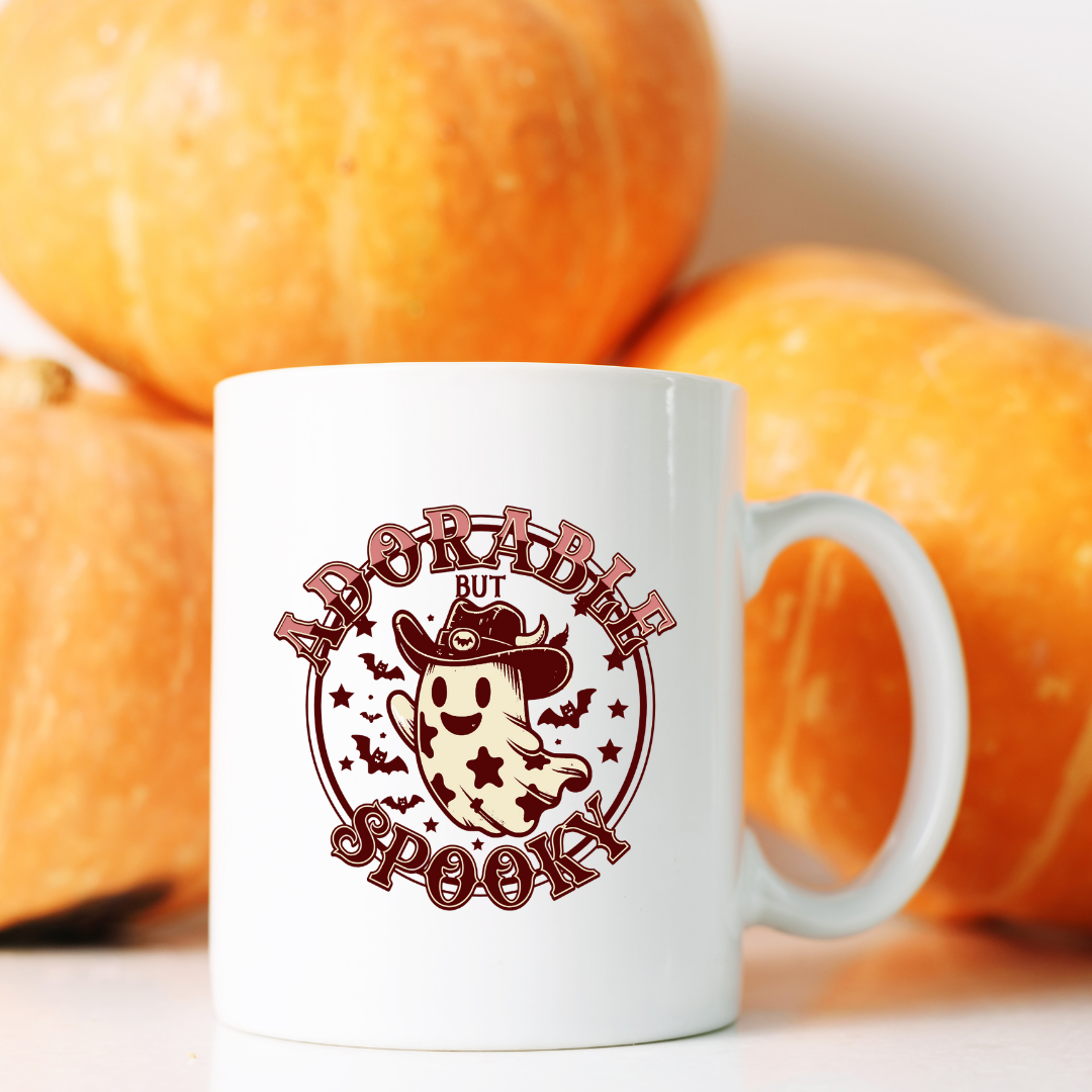 Adorable Spooky – the perfect charming mug for whimsical Halloween lovers and coffee enthusiasts.
