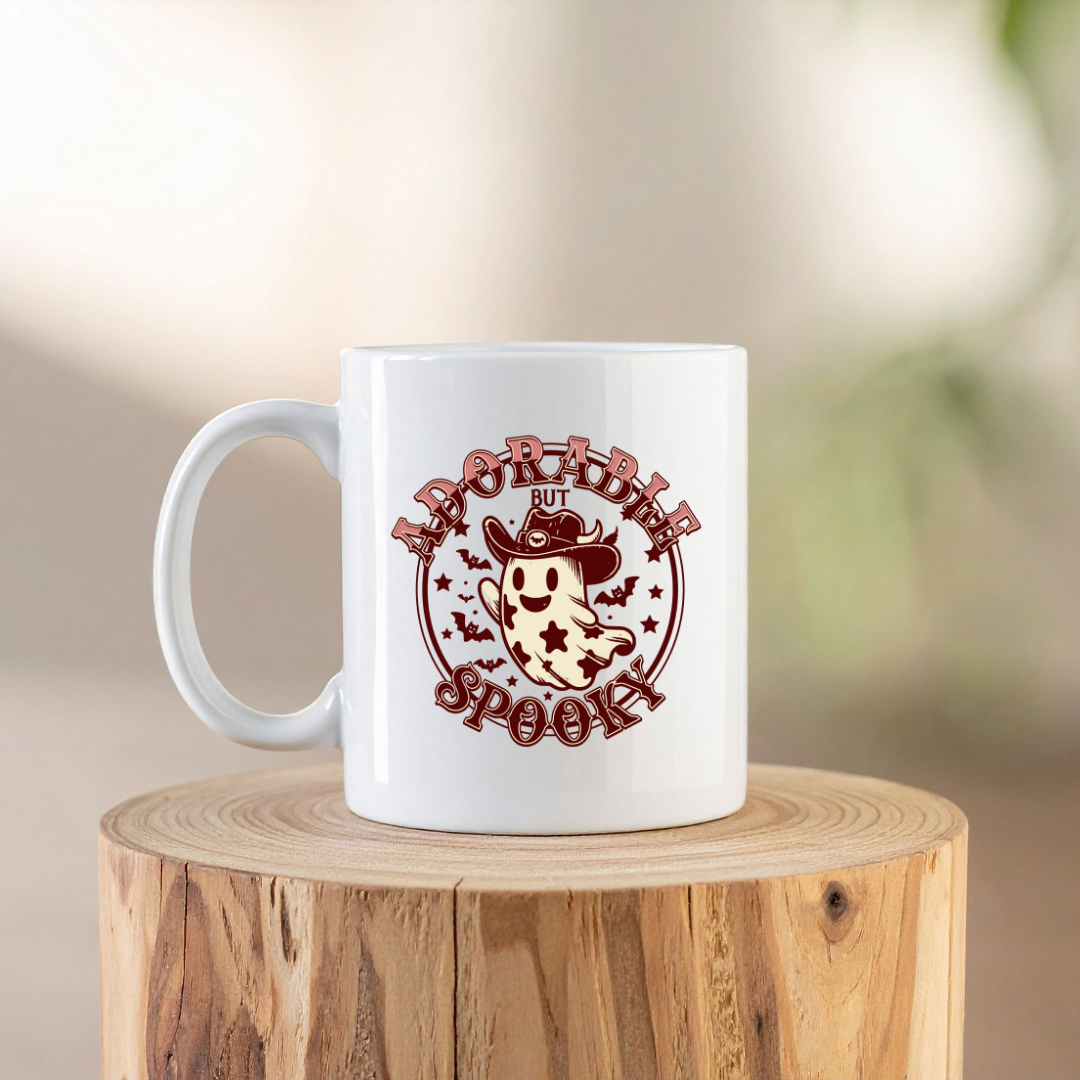 Adorable Spooky – the perfect charming mug for whimsical Halloween lovers and coffee enthusiasts.