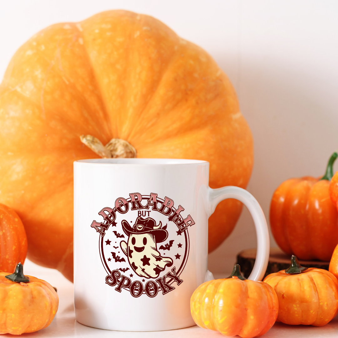 Adorable Spooky – the perfect charming mug for whimsical Halloween lovers and coffee enthusiasts.