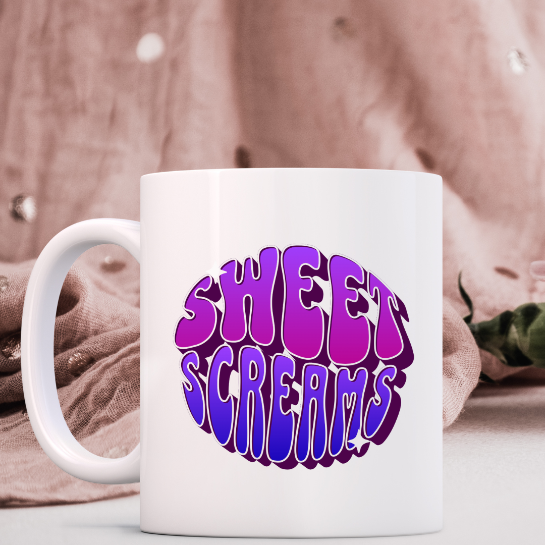 Sweet Screams – the perfect playful mug for spooky-season lovers and coffee enthusiasts.