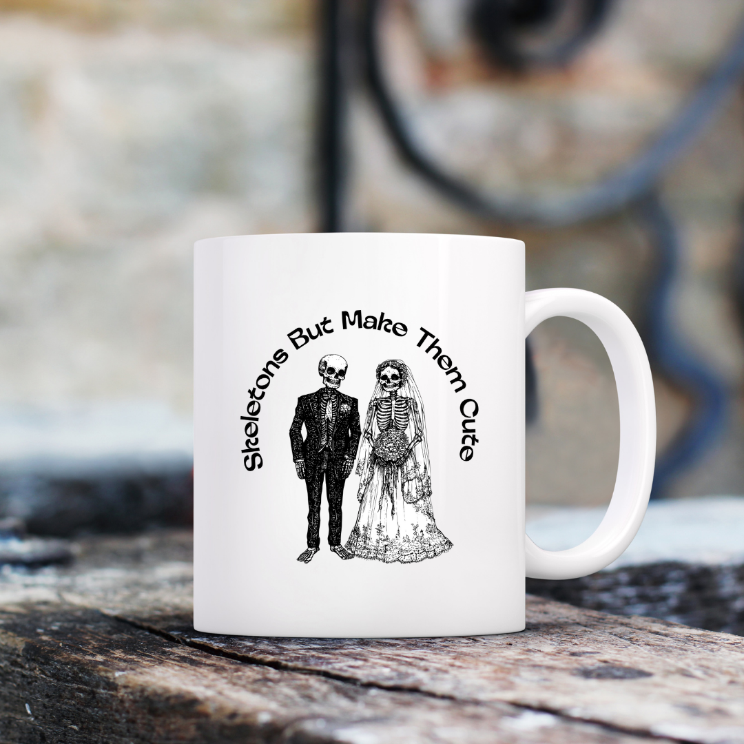 Skeleton But Make Them Cute – the perfect charming mug for whimsical coffee lovers.