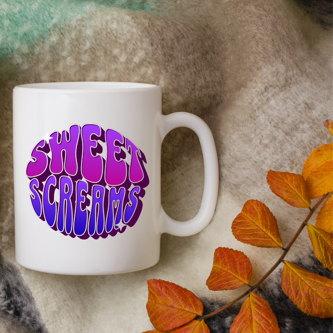 Sweet Screams – the perfect playful mug for spooky-season lovers and coffee enthusiasts.