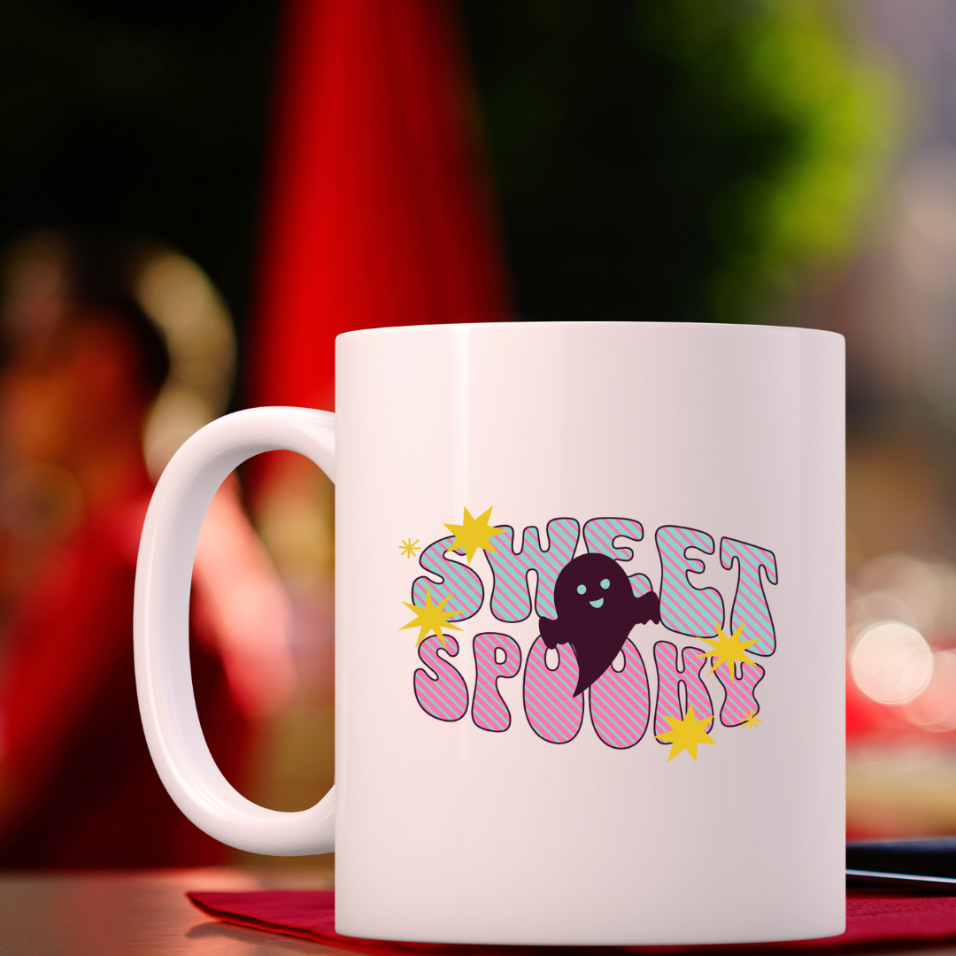 Sweet Spooky – the perfect enchanting mug for gentle Halloween lovers and coffee enthusiasts.