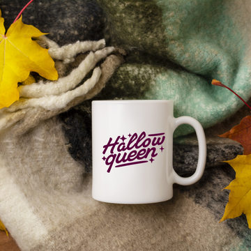 Hallow Queen – the perfect majestic mug for Halloween royalty and coffee lovers.