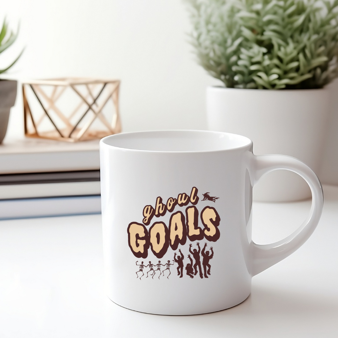 Ghoul Goals – the perfect eerie mug for stylish spooks and coffee lovers.