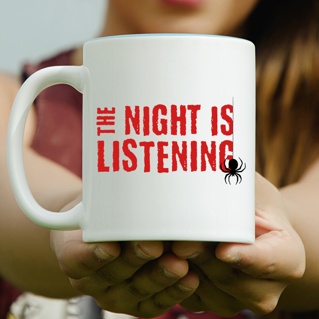 The Night Is Listening – the perfect mysterious mug for midnight souls and coffee lovers.