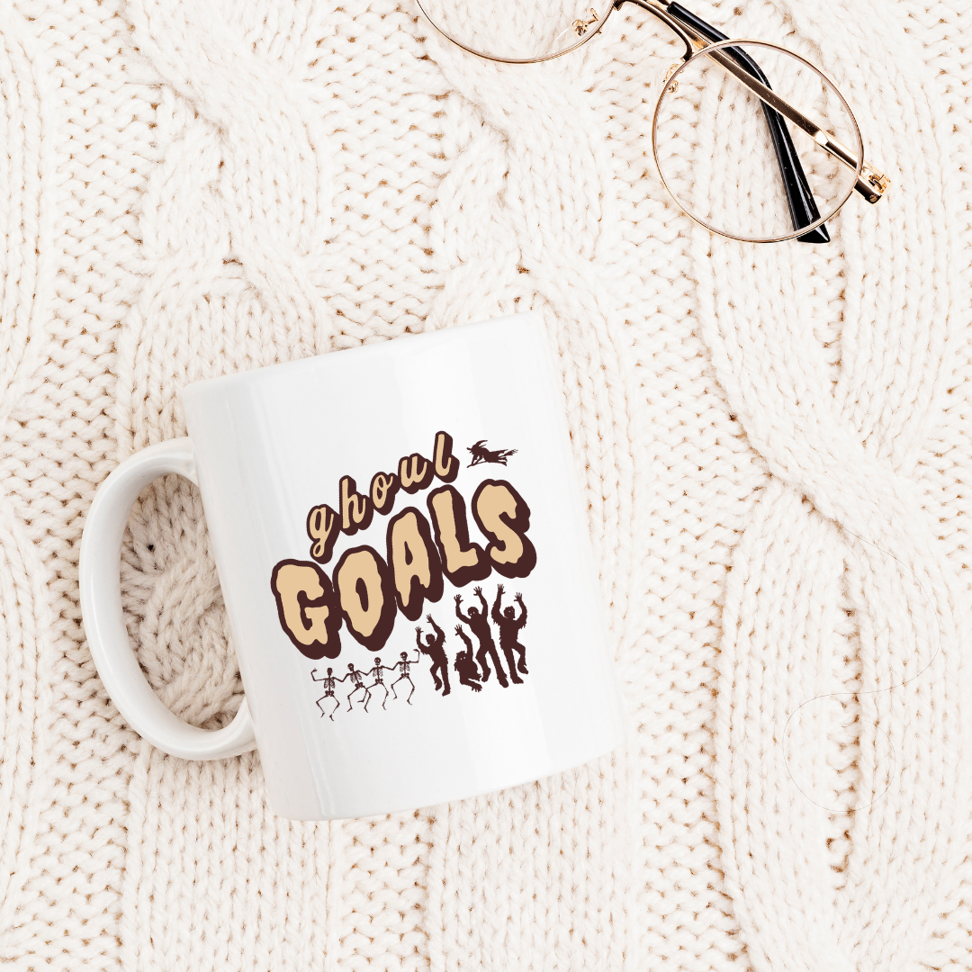 Ghoul Goals – the perfect eerie mug for stylish spooks and coffee lovers.