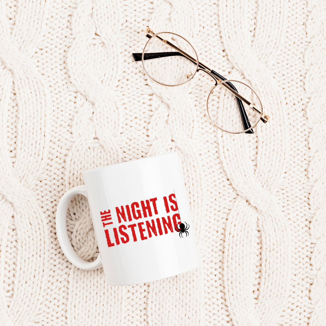The Night Is Listening – the perfect mysterious mug for midnight souls and coffee lovers.