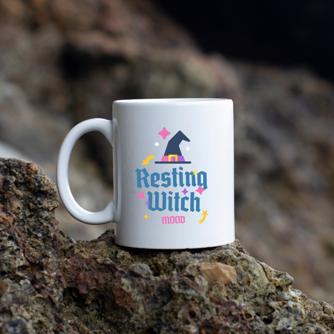 Resting Witch Mood – the perfect mystical mug for magical coffee lovers.