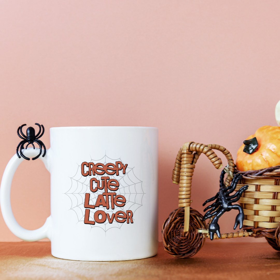 Creepy Cute Latte Lover – the perfect charmingly eerie mug for whimsical coffee enthusiasts.