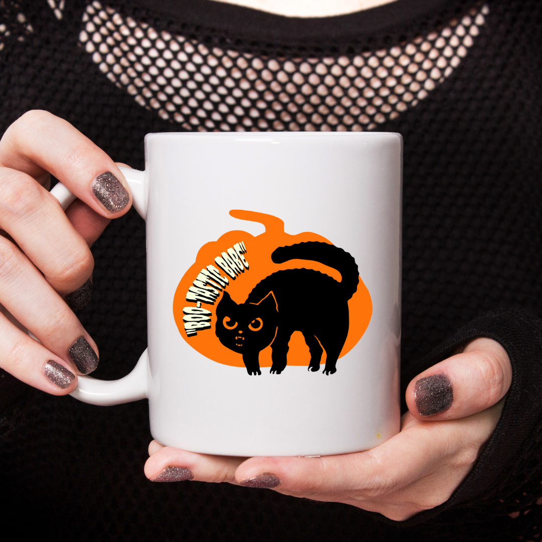 Boo-tastic Babe – the perfect spirited mug for glamorous ghouls and coffee lovers.