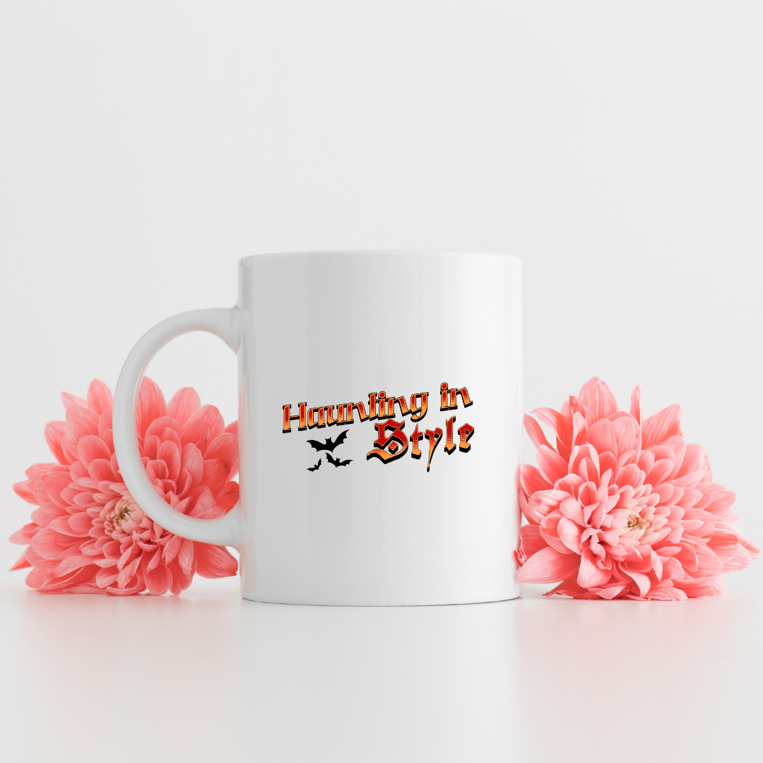 Haunting In Style – the perfect chic mug for fashionable phantoms and coffee lovers.