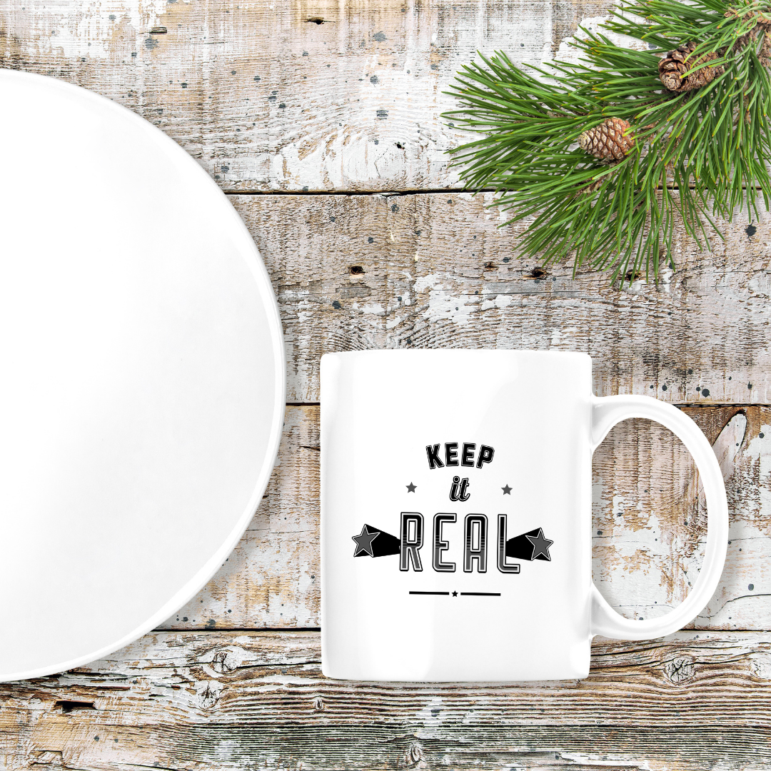 Keep It Real – the perfect authentic mug for honest coffee lovers.