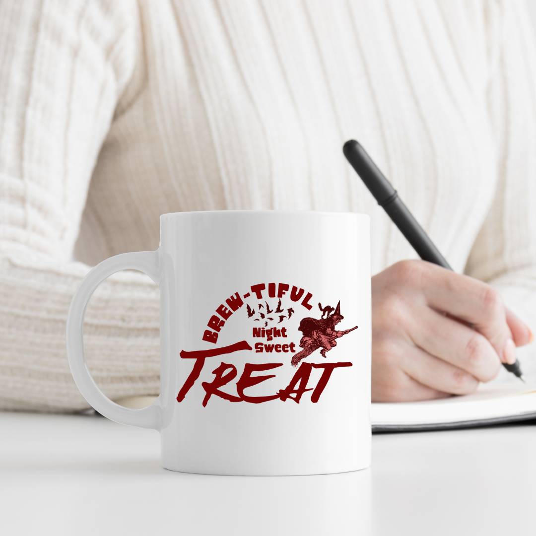 Brewtiful Night Sweet Treat – the perfect cozy mug for evening coffee and dessert lovers.