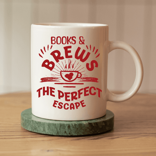 Books & brews - the perfect escape Mug - Mood In A Mug