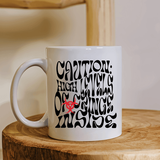 Caution High levels of cringe inside Mug - Mood In A Mug