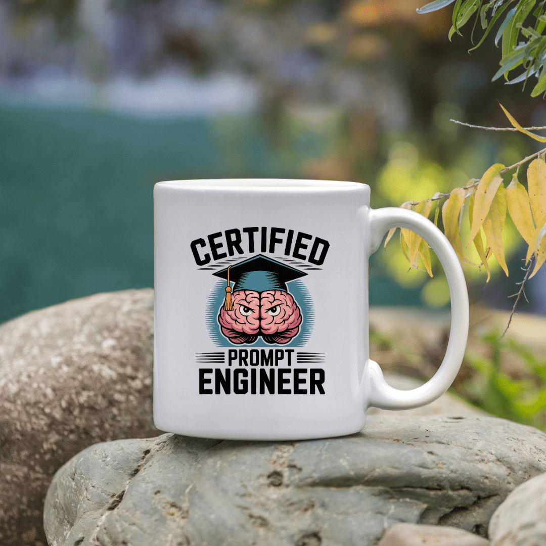 Certified prompt engineer mug - Mood In A Mug