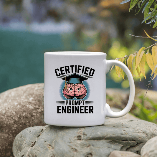 Certified prompt engineer mug - Mood In A Mug