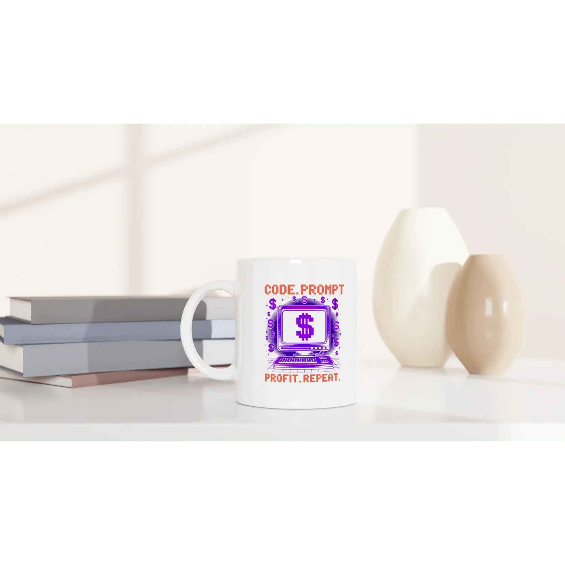 Code.prompt.profit.repeat mug - Mood In A Mug