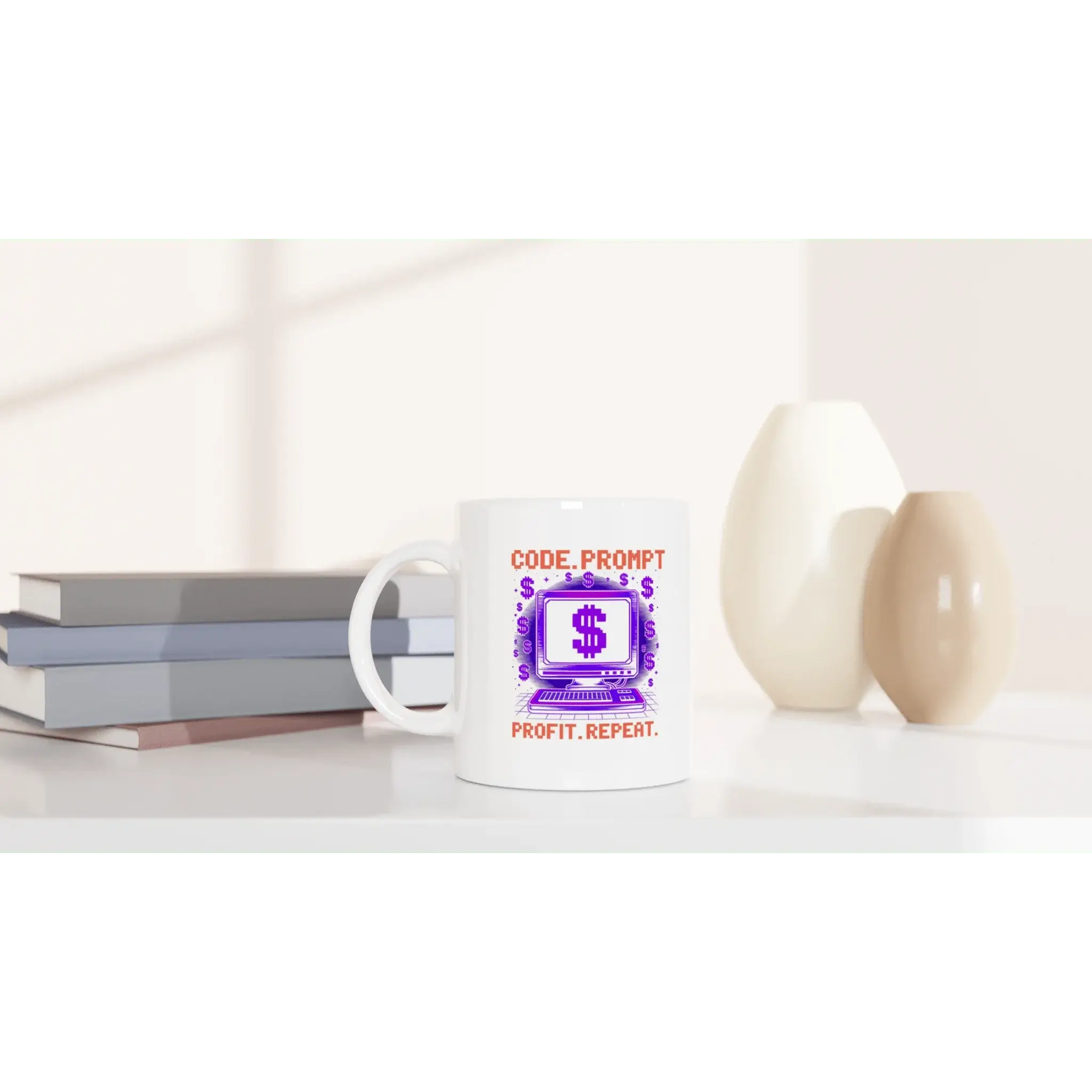 Code.prompt.profit.repeat mug - Mood In A Mug
