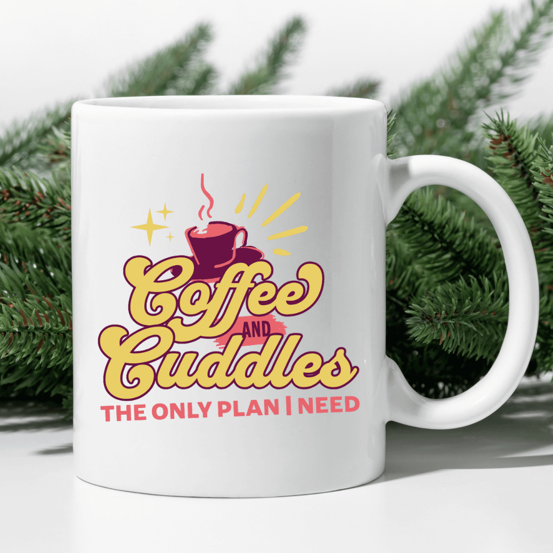 Coffee and cuddles the only plan I need Mug - Mood In A Mug