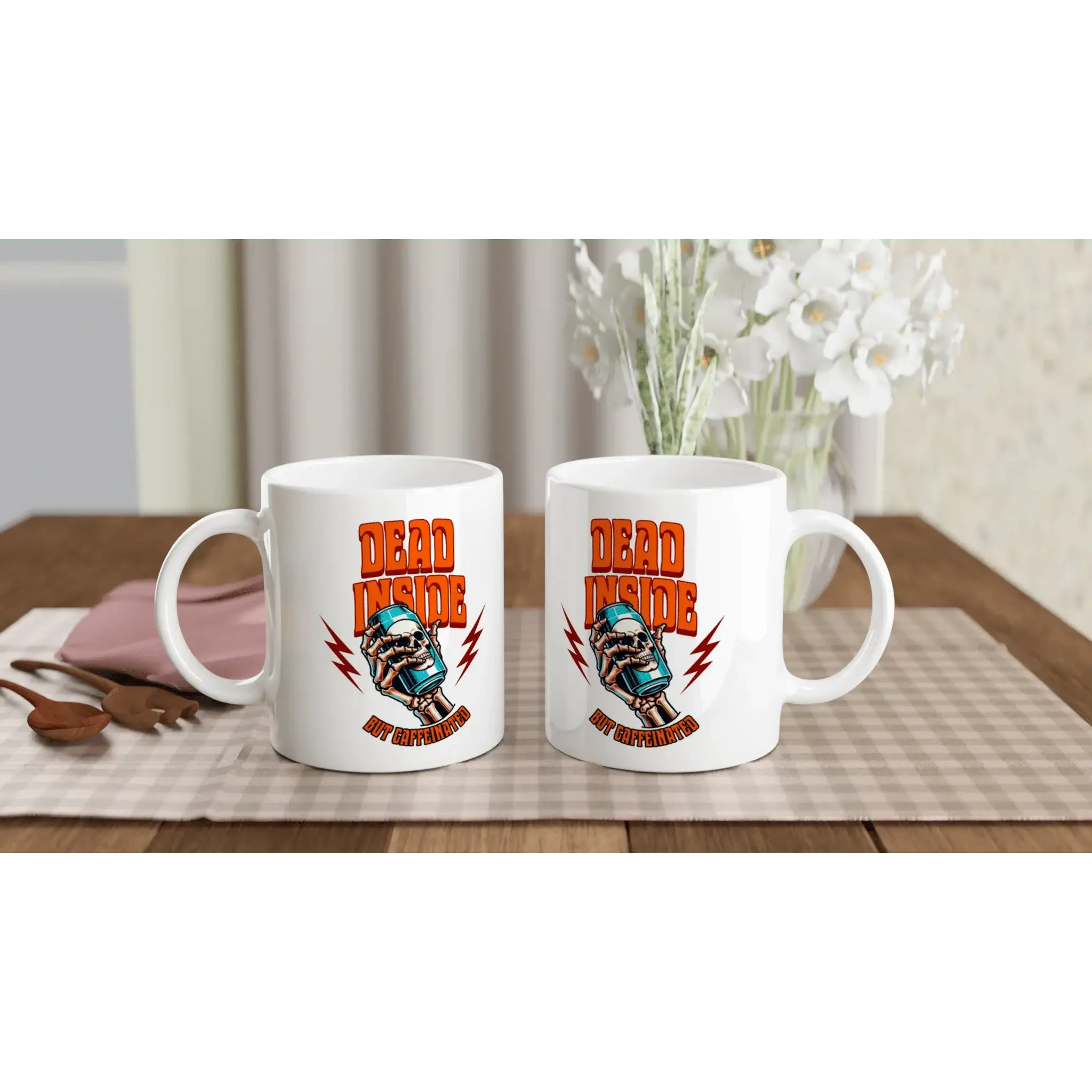 Dead Inside, But Caffeinated Mug - Mood In A Mug