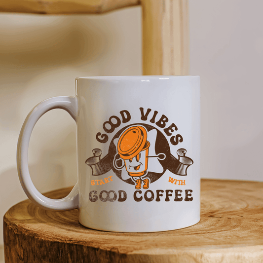 Good Vibes Start with Good Coffee Mug - Mood In A Mug