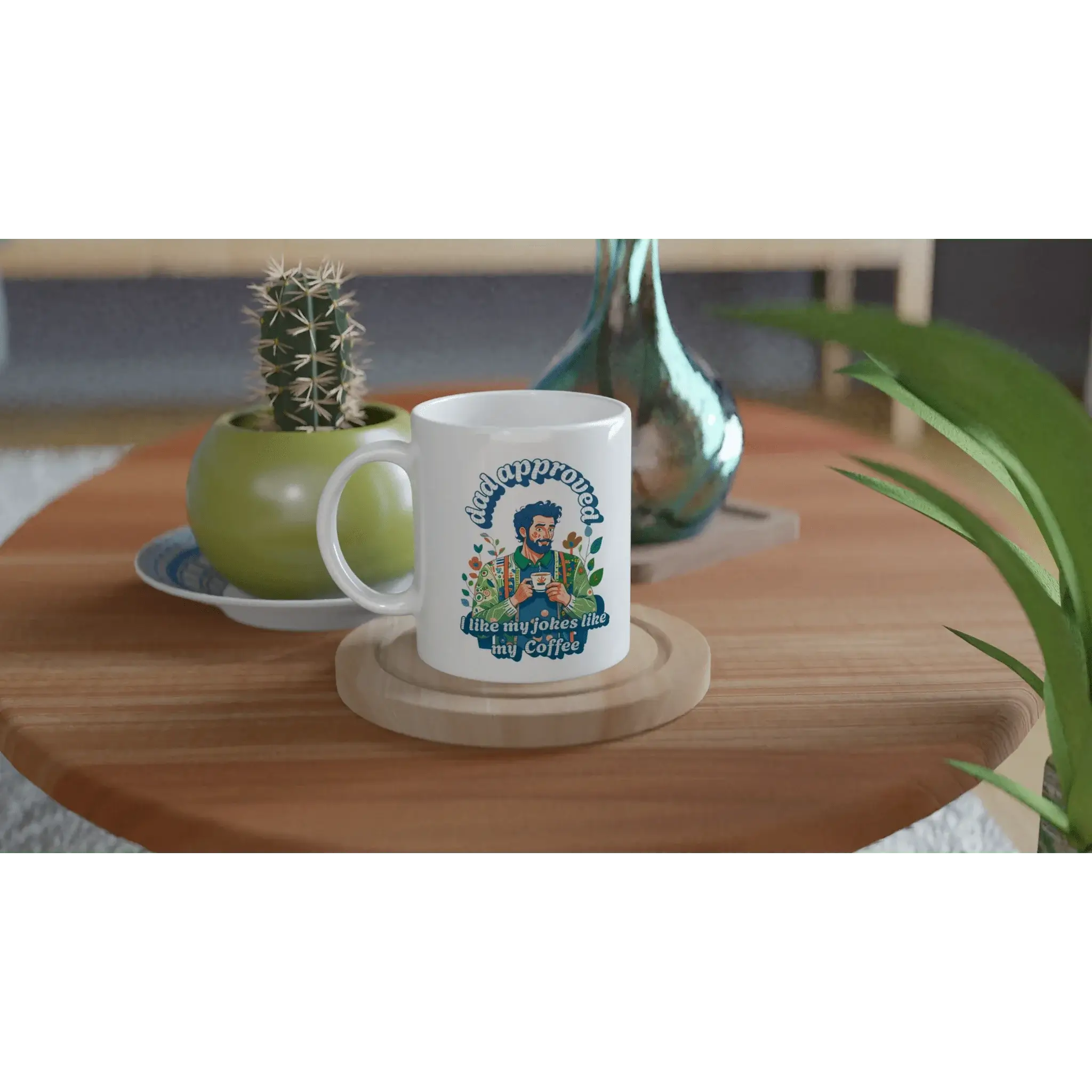 I like my jokes like my coffee - dad approved Mug - Mood In A Mug