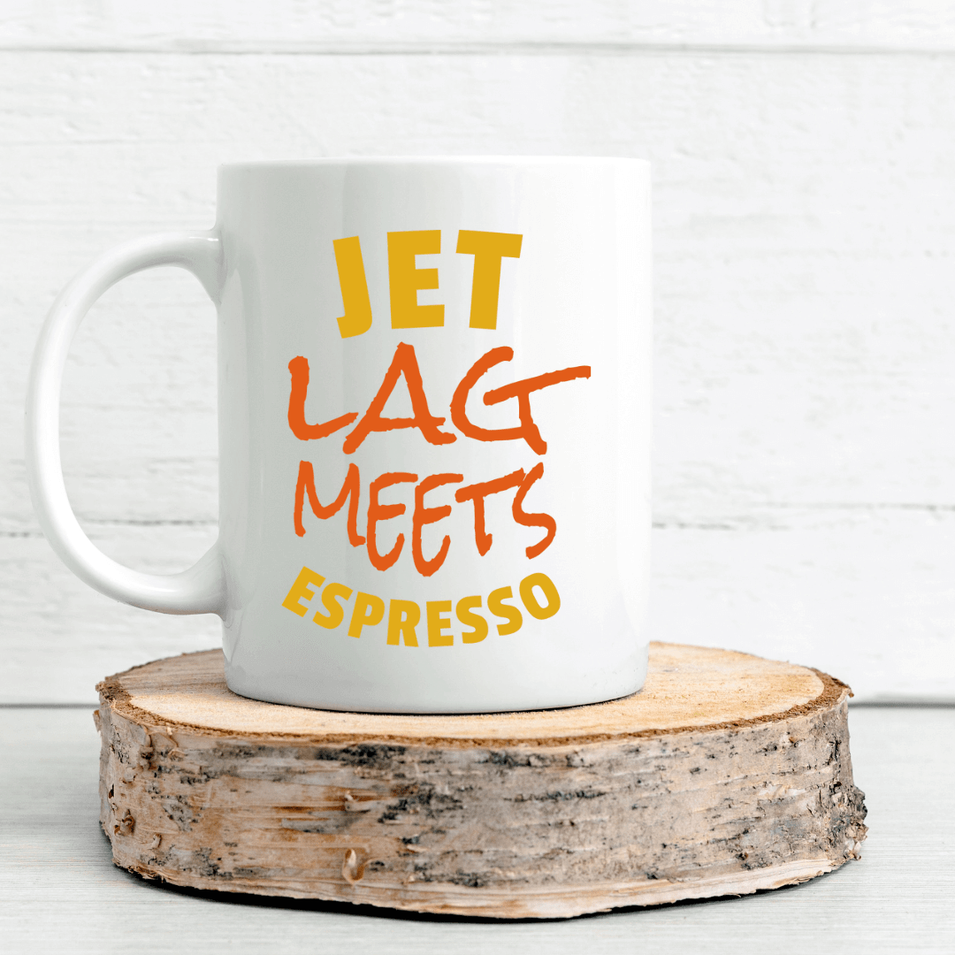 Jet lag meets espresso Mug - Mood In A Mug