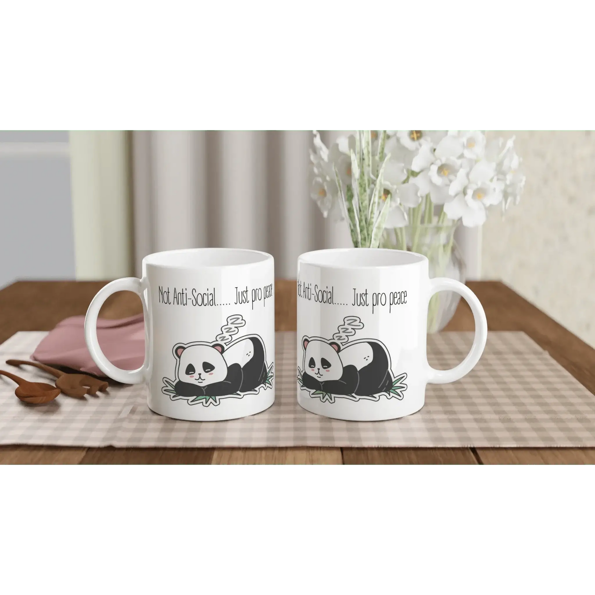Not Anti - Social, Just Pro - Peace Mug - Mood In A Mug