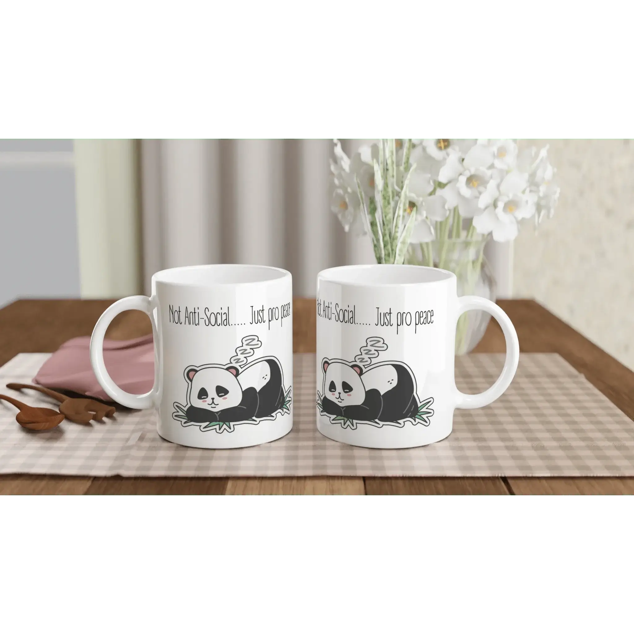 Not Anti - Social, Just Pro - Peace Mug - Mood In A Mug