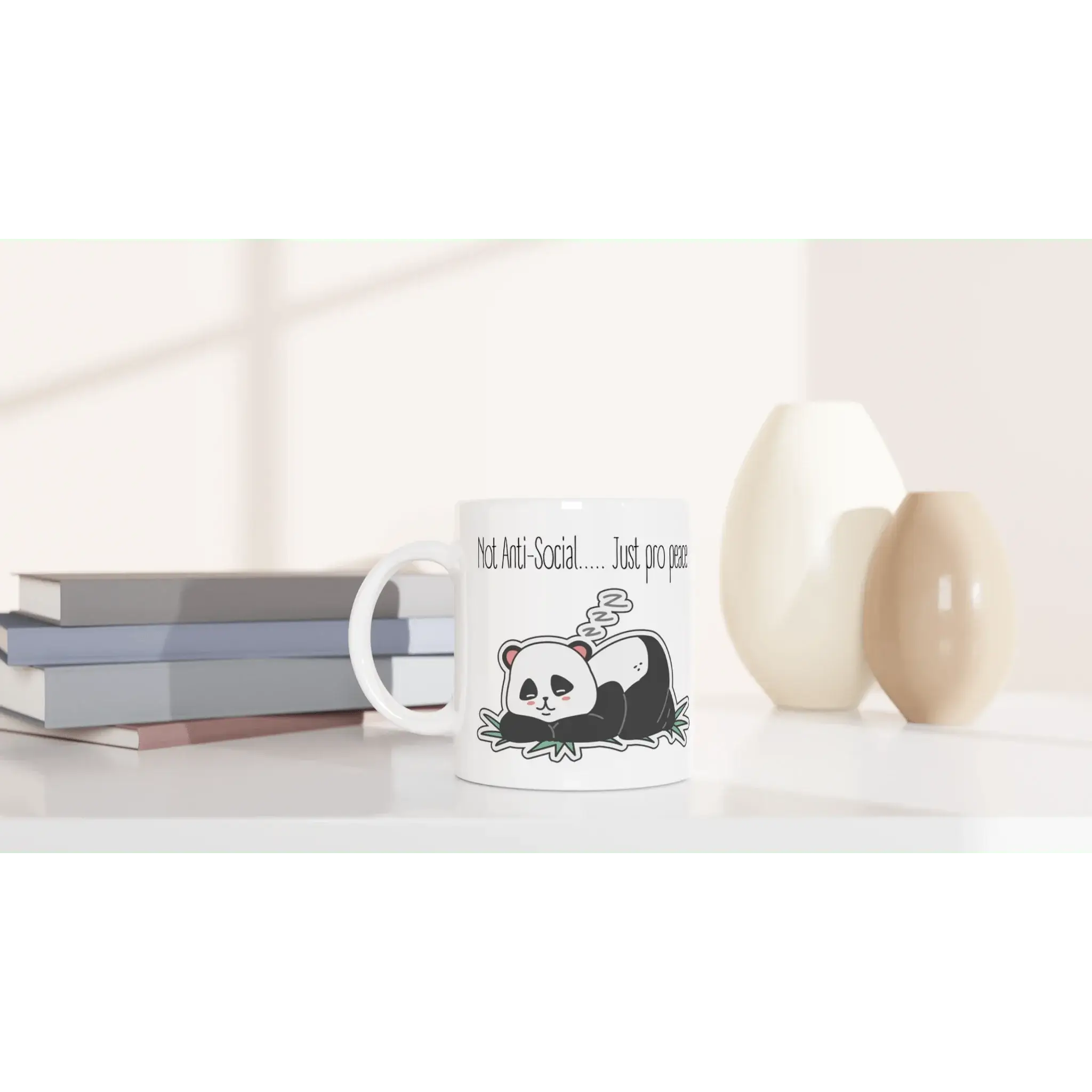 Not Anti - Social, Just Pro - Peace Mug - Mood In A Mug