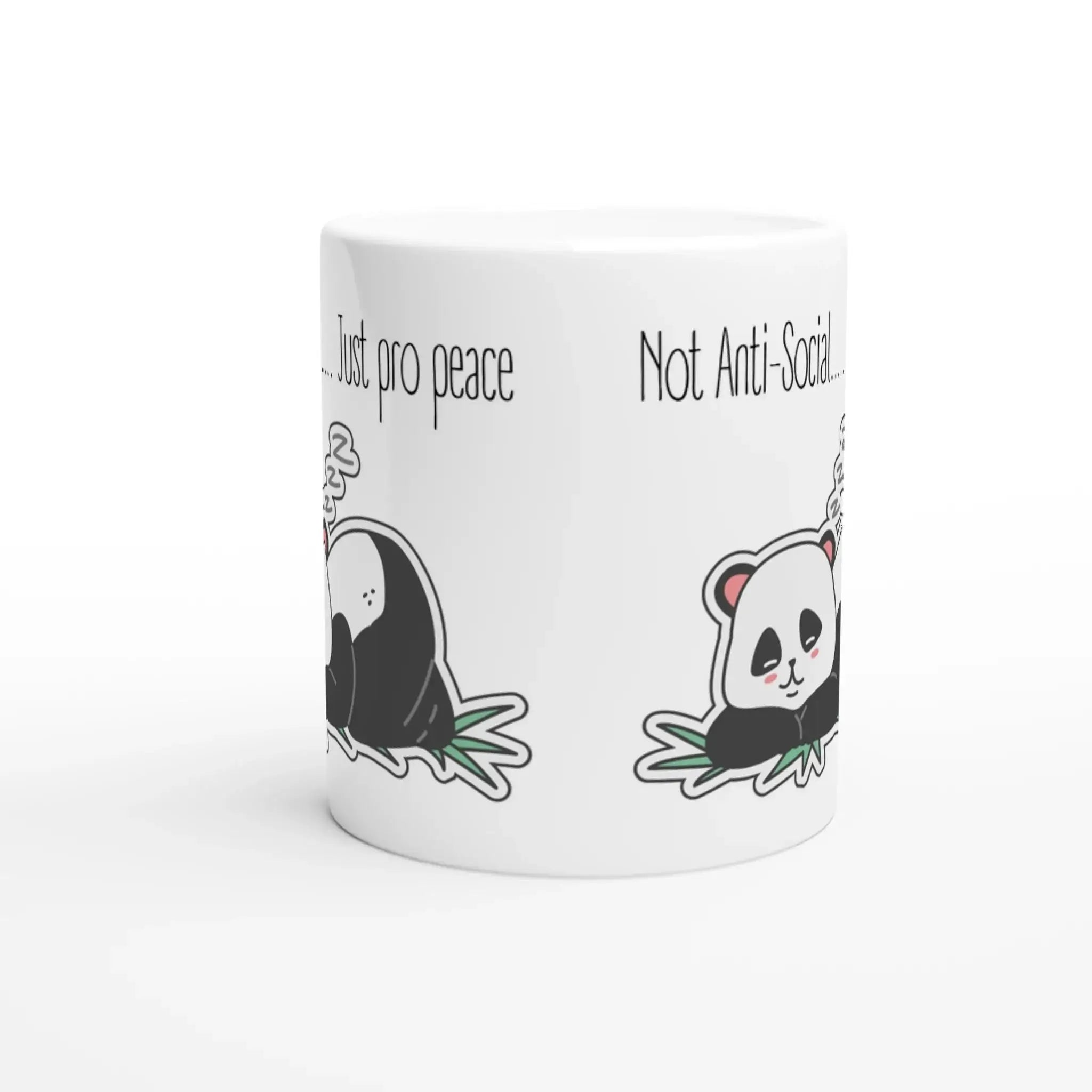 Not Anti - Social, Just Pro - Peace Mug - Mood In A Mug