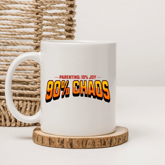 Parenting 10% joy, 90% chaos Mug - Mood In A Mug