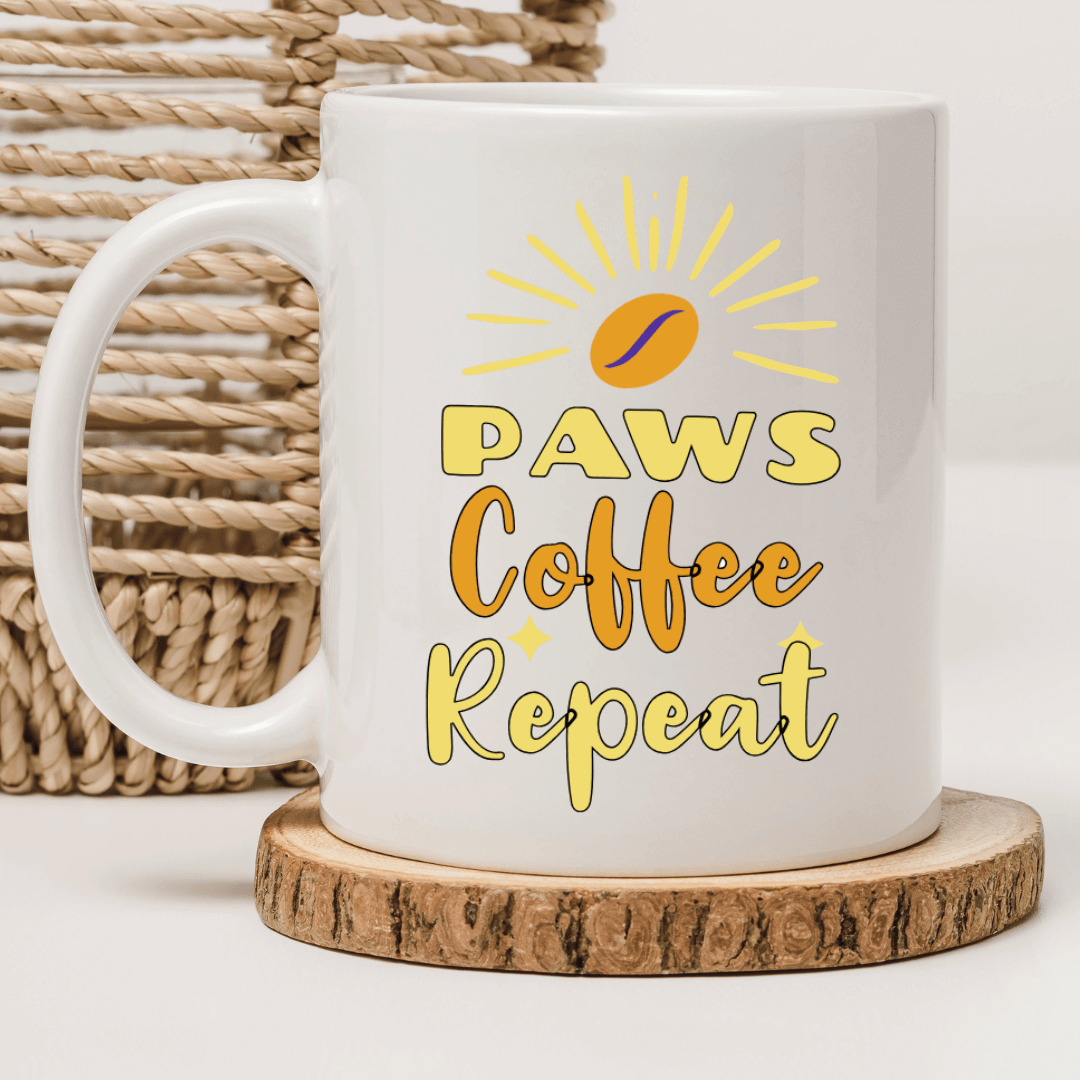 Paws, coffee, repeat Mug - Mood In A Mug