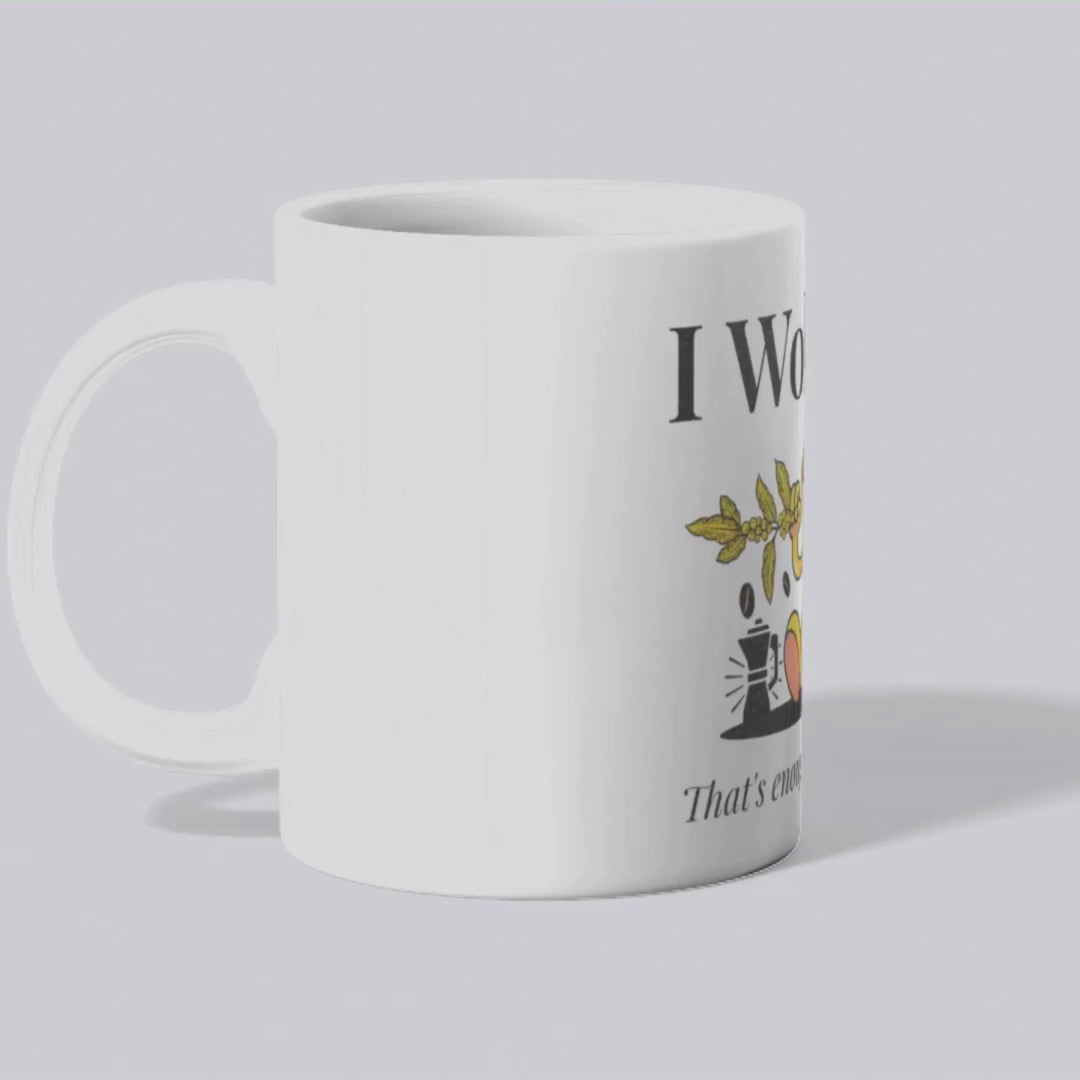 I woke up. That's enough effort for today – the perfect relatable coffee mug for low-effort brew lovers.