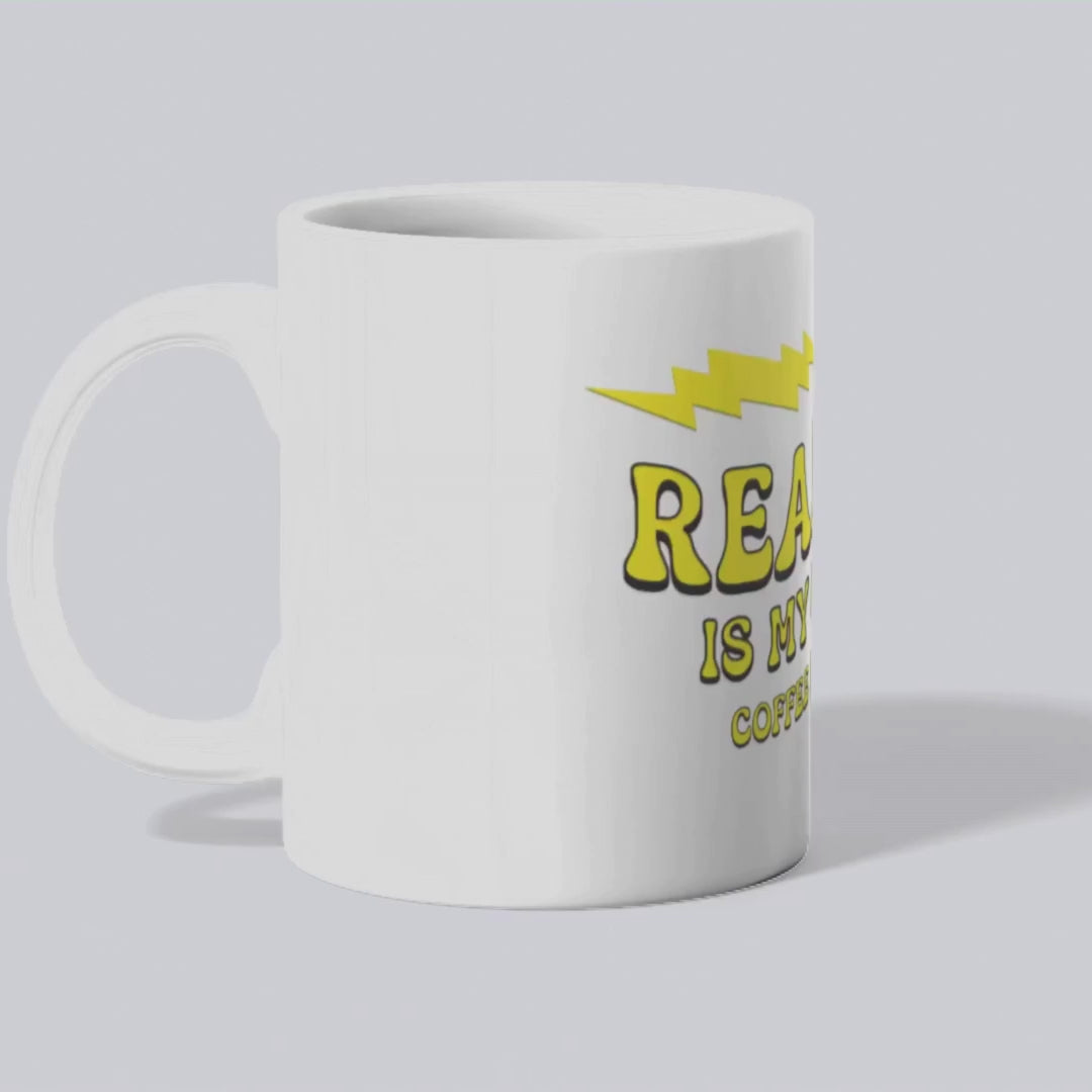 Reading is my cardio. Coffee is my fuel – the perfect literary mug for energetic readers and brew lovers.