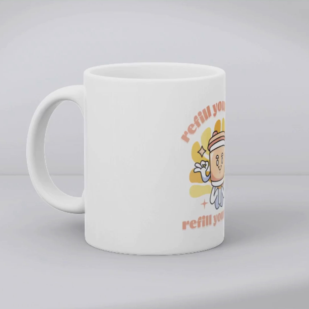Refill your cup, refill your soul – the perfect restorative mug for self-care and coffee lovers.