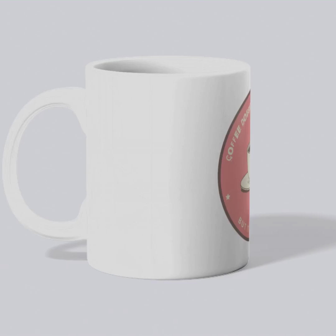 Coffee doesn't fix everything – but it's a start – the perfect hopeful mug for resilient coffee lovers.