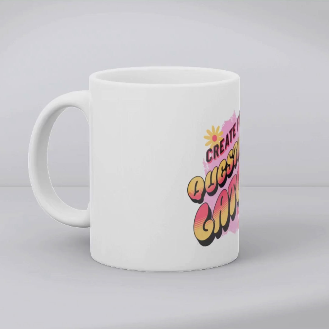 Create first. Question later – the perfect bold mug for fearless creators and coffee lovers.