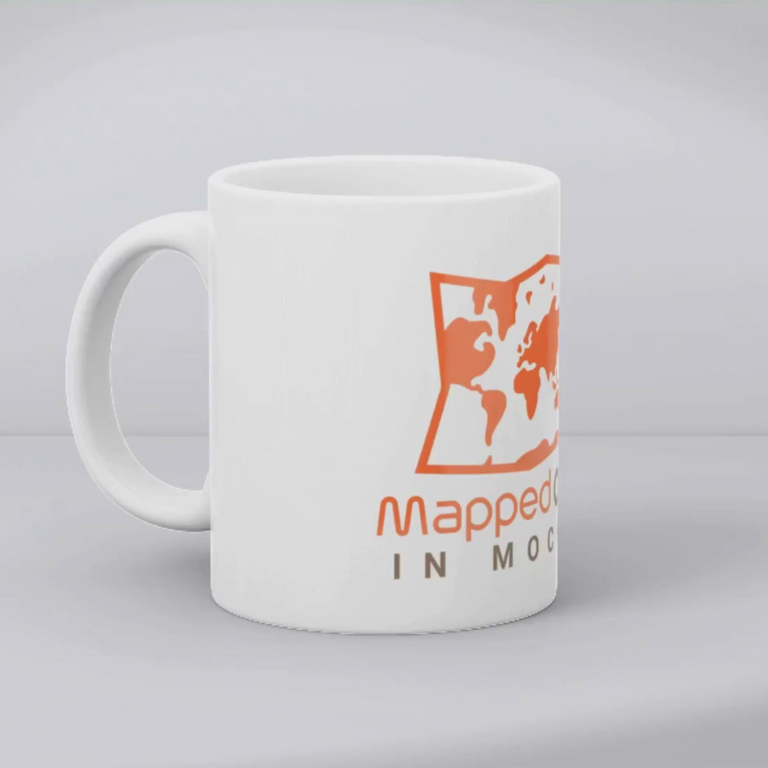Mapped out in mocha – the perfect adventurous mug for travel and coffee lovers.