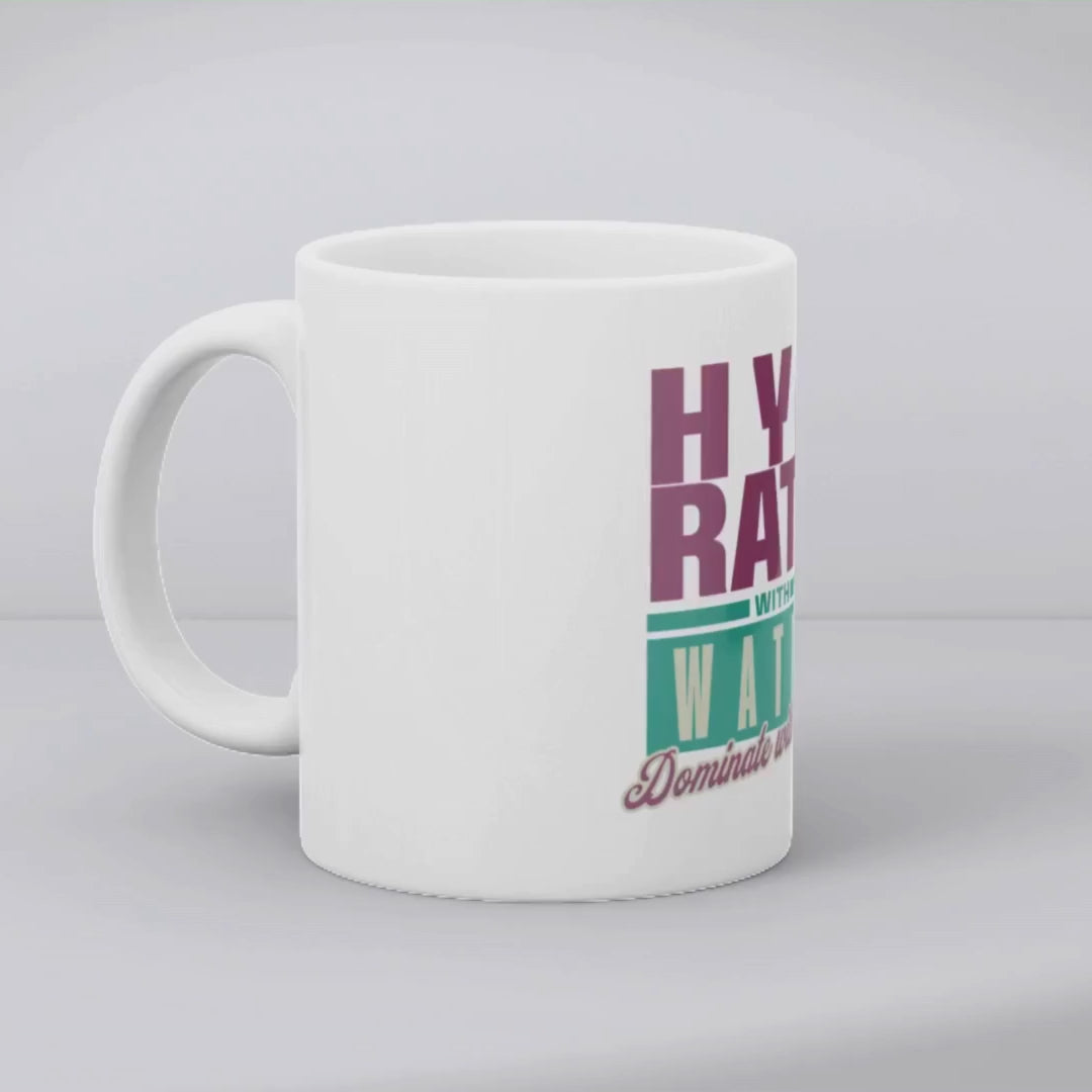 Hydrate with water. Dominate with coffee Mug