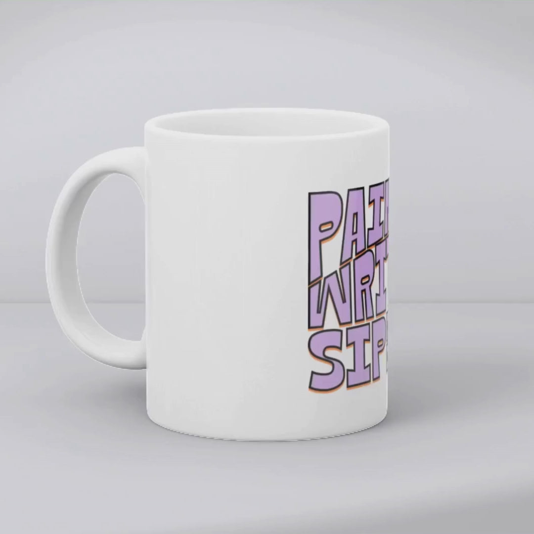 Paint, write, sip, repeat – the perfect creative ritual mug for artists and brew lovers.