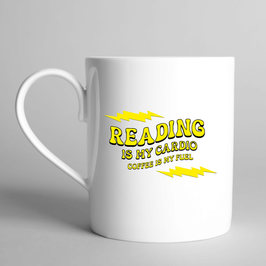 Reading is my cardio. Coffee is my fuel Mug - Mood In A Mug
