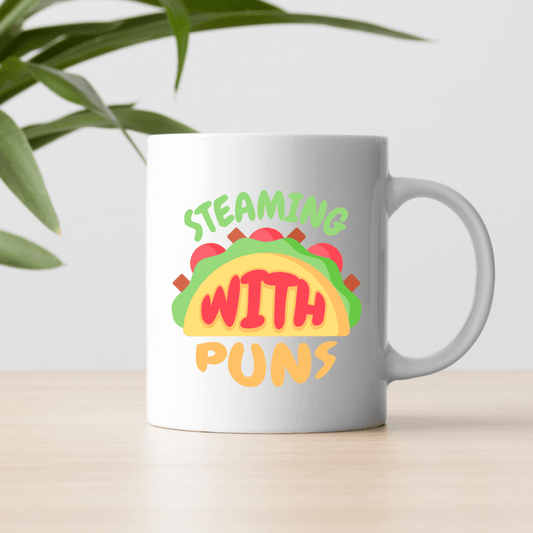 Steaming with puns Mug - Mood In A Mug
