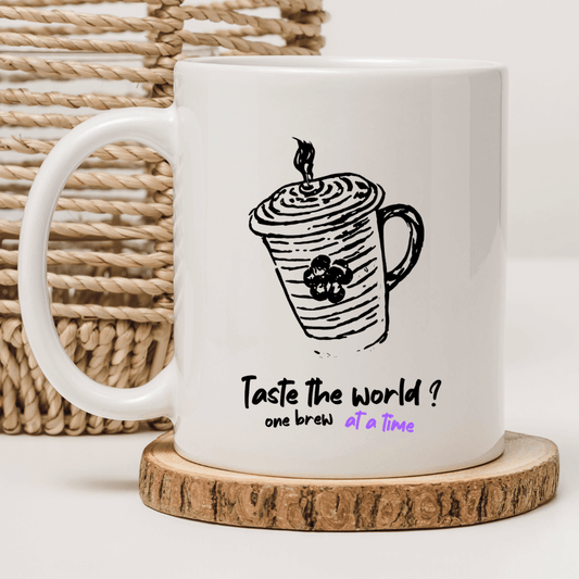 Taste the world one brew at a time Mug - Mood In A Mug